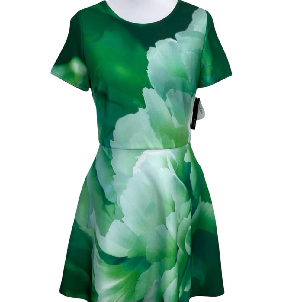 Julia Green Flower Dress Size 4 New With Tags